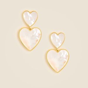 Free with $20 purchase - NWT J. Crew Double Pearl Heart Drop Earrings